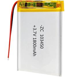 1 Peça Bateria Lipo Recarregável 103450 3.7V 1800Mah Lipo para Auscultadores Bluetooth Relógios Inteligentes Pos Dispositivos Médicos