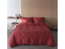 Capa de Edredão ETHERE MAISON Liso Coral (Cama 120 cm - 200x200 cm)