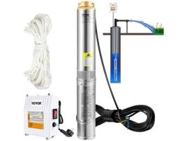VEVOR Bomba Submersível para Poço Profundo Bomba de Água de Aço Inoxidável 370 W 110 L/Min 44 M