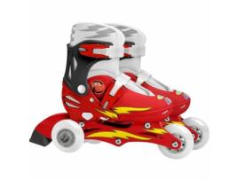 Patins em Linha Stamp Cars Vermelho/Preto