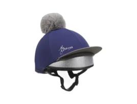 Capacete de cavaleiro com pompa de seda LeMieux