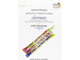 Livro Mètodo Completo Para Clarinete de Julián Menéndez (Espanhol)