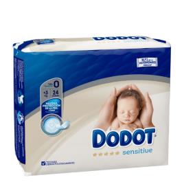 Dodot Sensitive Recém-Nascido T0 Fraldas < 3kg 24unid.