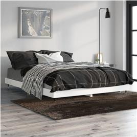Estrutura de Cama 135x190 cm Derivados de Madeira Branco