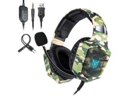 Auscultadores Bluetooth TRUMSEN-AG K8Over Ear Camuflagem Verde