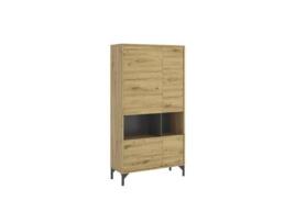 Aparador DEKIT Alto de 4 Portas Nordic / Grafito 144x72x34 cm - LUND