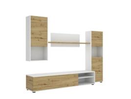 Móvel de TV Modular Luka Nordic-White Hall MIRAKEMUEBLE 180x220x41cm