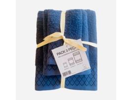 Conjunto de 3 Toalha de Banho 400Gr Azul Royal ONÍRICA