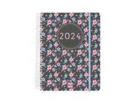 Agenda FINOCAM Ikon 2023-2024 Bloemen 15,5 X 21,2 Cm Multicolor