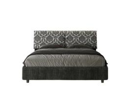 Cama de Casal Queen Size com Arrumação Estofada MadosITYHOME (160 x 210 cm - Paneles de Melamina y tejido)