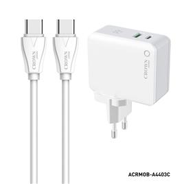 CROWN JAPAN Carregador USB-C - USB-C, Branco