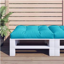 vidaXL Almofadão para sofá de paletes 70x70x12 cm tecido turquesa