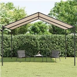 vidaXL Tenda com toldo 4x3 m aço e tecido bege