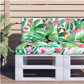 vidaXL Almofadão para sofá de paletes 60x40x12 cm tecido multicolorido
