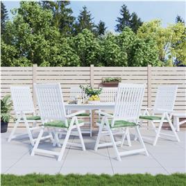vidaXL Almofadões p/ cadeira 6pcs 50x50x3cm tecido padrão folhas