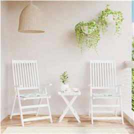 vidaXL Almofadões p/ cadeira 2pcs 50x50x3cm tecido padrão folhas
