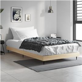 vidaXL Estrutura de cama 90x190cm derivados de madeira carvalho sonoma