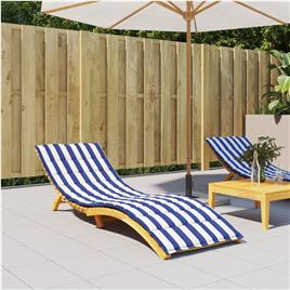 vidaXL Almofadão p/ espreguiçadeira tecido oxford riscas azul/branco