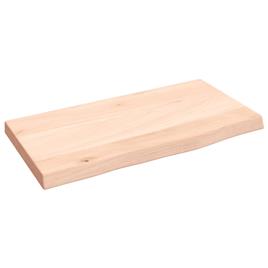 vidaXL Prateleira de parede 40x20x2 cm carvalho maciço não tratado