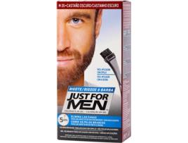 Metro para homens Bigode, barba e costa para castanho de homens escuros