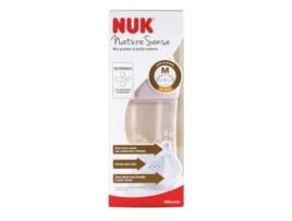 Frasco de silicone  nature sense 0-6 meses M Rosa 260ml