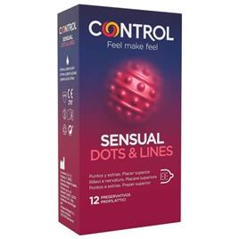 CONTROL SENSUAL DOTS & LINES PUNTOS Y ESTRIAS 12 UDS