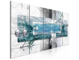 Quadro ARTGEIST Mysterious Mechanism (5 Parts) Narrow Blue (200x80)