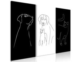 Quadro ARTGEIST Domestic Animals (3 Parts) (60x40)