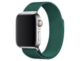 Bracelete Pulseira Milanese Mesh para Apple Watch Series 7 45Mm Pine Green