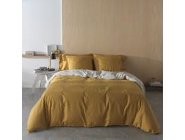 Capa de Edredão ETHERE MAISON Liso Linho/Ocre (Cama 80 cm - 140x200 cm)