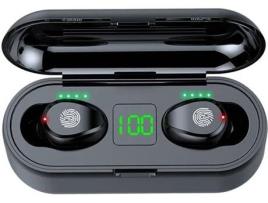 Auriculares Bluetooth True Wireless GOJOY f9 (In Ear - MicroAuriculares - Preto)