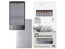 Conjunto de 12 Lápis Grafite Suaves Winsor & Newton