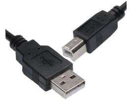 Cabo de impressora NEDISDERTIS USB A/USB B 2M Macho/Macho Preto