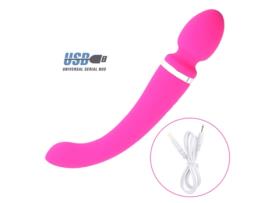 Vibrador poderoso de cabeça dupla de 10 velocidades para mulheres (vermelho) OEMG
