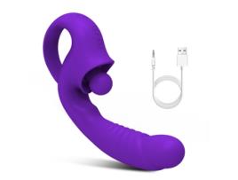 Vibrador telescópico de massagem de 10 frequências para mulheres (roxo) OEMG