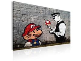 Quadro ARTGEIST Mario and Cop by Banksy (30x20)