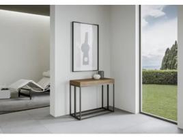 Consolas Epoca Premium Extensível até 300 cm ITAMOBY (90 x 40 x 77 cm - Painéis em Melamina - Nogueira)