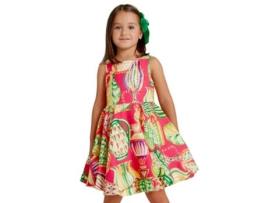 Vestido ABEL & LULA Crepe Morango para Menina (4 anos - Vermelho)