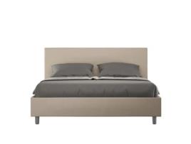 Cama de Casal Queen Size Sem Estrado Estofada AdeleITYHOME (160 x 200 cm - Painéis de Melamina e Couro Sintético)