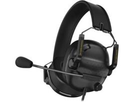 Auscultadores Gaming com Som Surround Profissional com Microfone com Cancelamento de Ruído Almofadas de Espuma com Memória Removíve