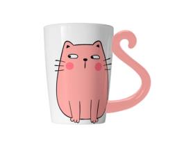 Caneca de Ceramica I-TOTAL Cat Rosa Xl2390