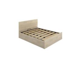 Cama DEKIT Vasa com Cabeceira (Castanho - Melamina - 95x158x197 cm)