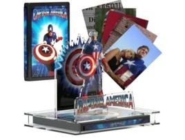Display DVD STORE SPAIN 3D Captain America 1990 Exhibitor Steelbook Versão 2 + Blu Ray