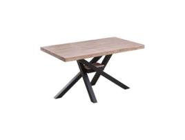 Mesa de Refeição DUEHOME (80 cm x 76 cm - Madeira - Preto)
