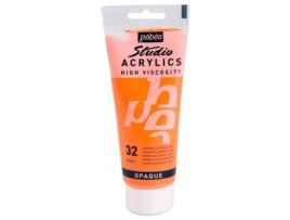 Tinta Acrílica PÉBÉO (Opaca - Laranja de Cádmio - 100ml)