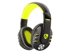 Auscultadores Bluetooth TRUMSEN-AG V8 Over Ear Preto e Amarelo