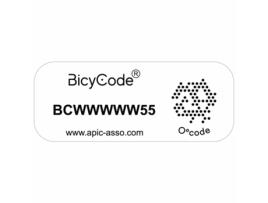 Conjunto de 30 autocolantes de resina permanente incluídos BICYCODE