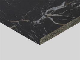 Tampo de bancada imitação pedra MÁRMORE PRETO 6133 AR 315X65X3.8CM