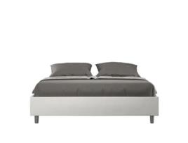 Cama de Casal Queen Size Sem Estrado Estofada Sem Cabeceira AzeliaITYHOME (160 x 210 cm - Painéis de Melamina e Couro Sintético)