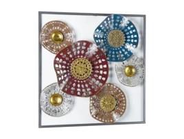 Decoração de Parede PRESUME DE CASA (50*50*6.25 - Metal - Prateado)